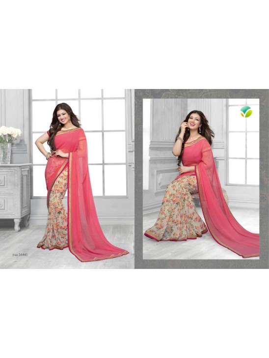 16441 Pink Vinay Sheesha Star Walk Saree