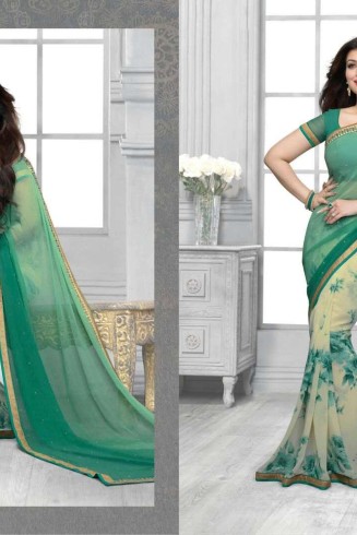 16444 Green Vinay Sheesha Star Walk Saree