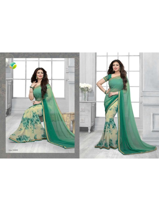 16444 Green Vinay Sheesha Star Walk Saree