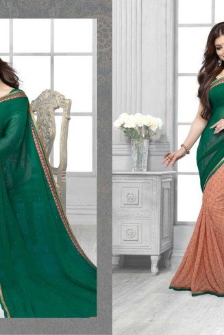 16448 Green Vinay Sheesha Star Walk Saree