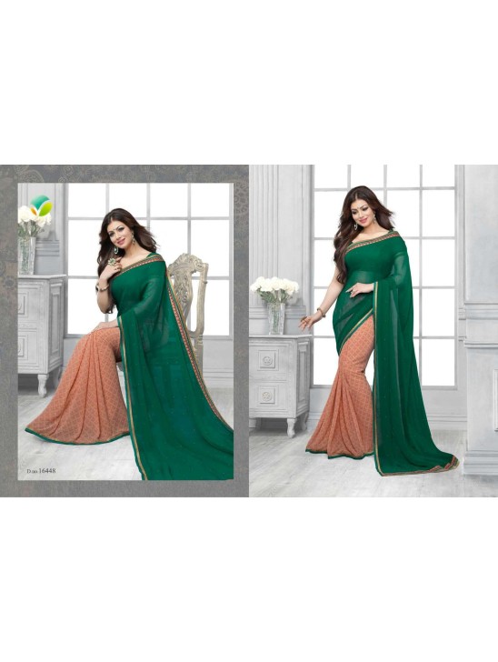 16448 Green Vinay Sheesha Star Walk Saree