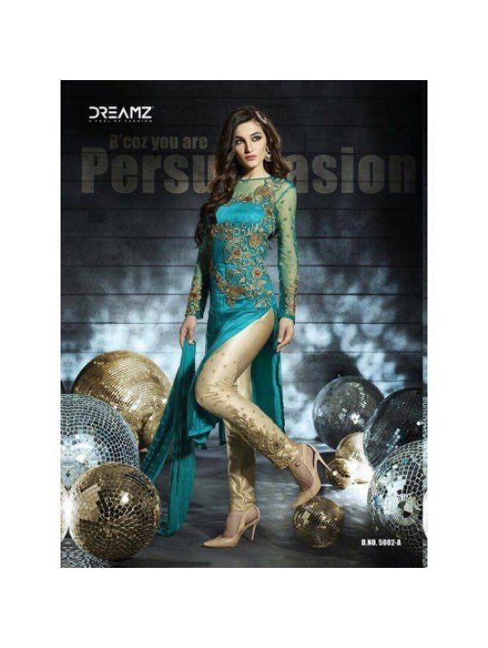 D5002-A Blue Dreamz Designer Dress