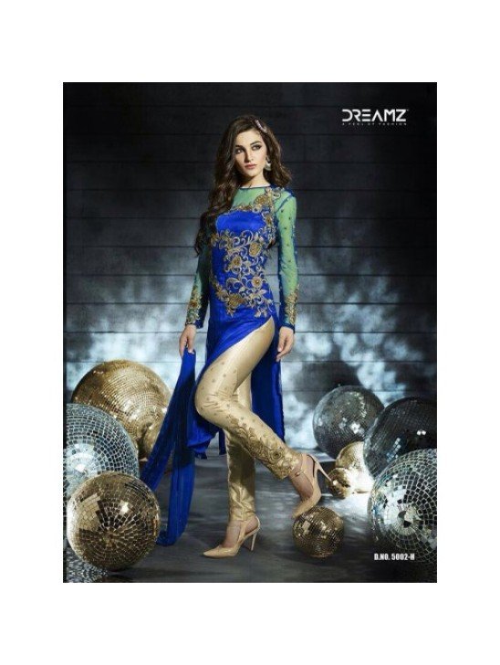 D5002-H Blue Dreamz Designer Dress