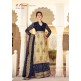 Blue & Gold Indian Designer Anarkali Suit