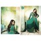 GL3806 Dark Green GLOSSY MALAIKA ARORA ANARKALI DRESS