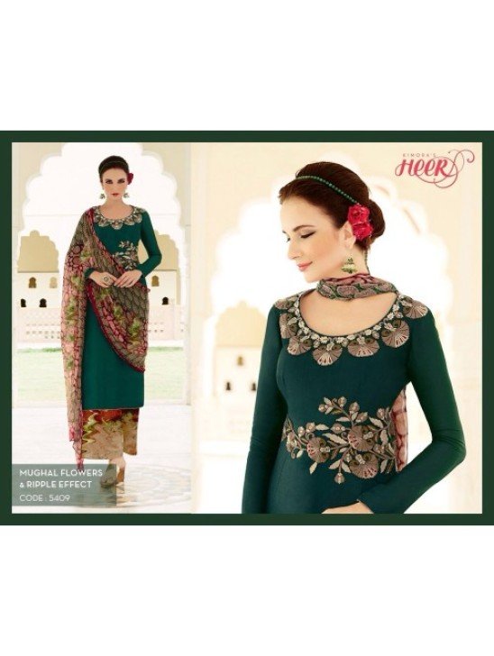 H5409 Dark Green HEER KIMORA WEDDING WEAR