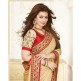 KH16351 Beige With Red Kasheesh Sheesha Designer Saree