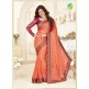 KH16352 Peach With Purple Kasheesh Sheesha Designer Saree