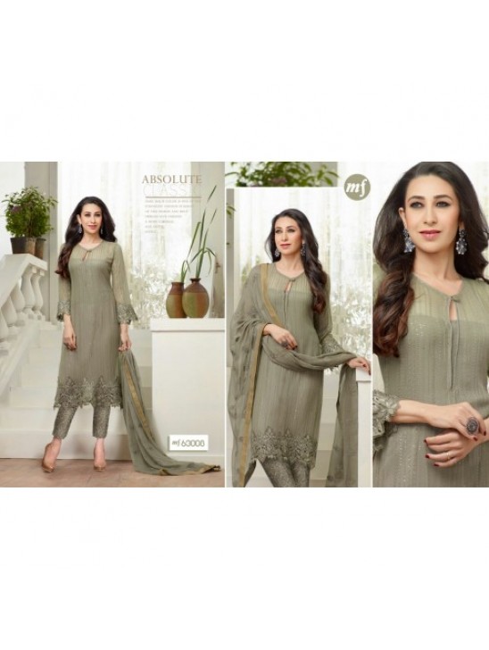 M63008 Grey Maria B Style Salwar Kameez