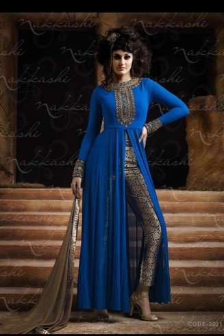 Blue Eid & Wedding Party Wear Suit