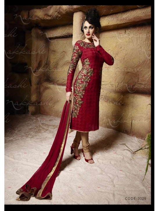 Red Indian Designer Party Wear Dress