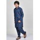 Blue Teen Boys Side Pockets Shalwar Kameez