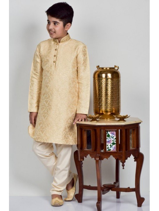 Golden Jammawar Boys Kurta Pyjama