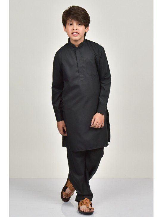 Black Boys Designer Eid Shalwar Kameez