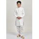 White Festive Wear Boys Kurta Shalwar Suit
