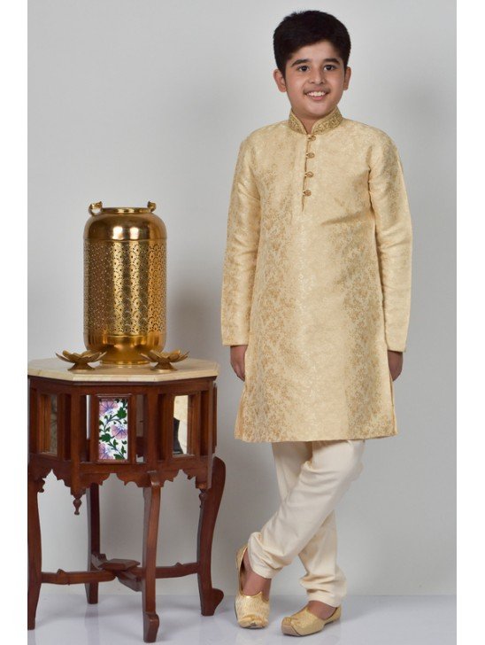 Golden Jammawar Boys Kurta Pyjama