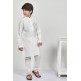 White Indian Pakistani Boys Eid Kurta Pajama