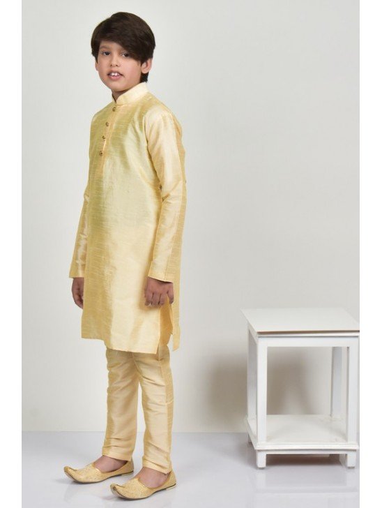 Beige Kids Eid Kurta Pajama