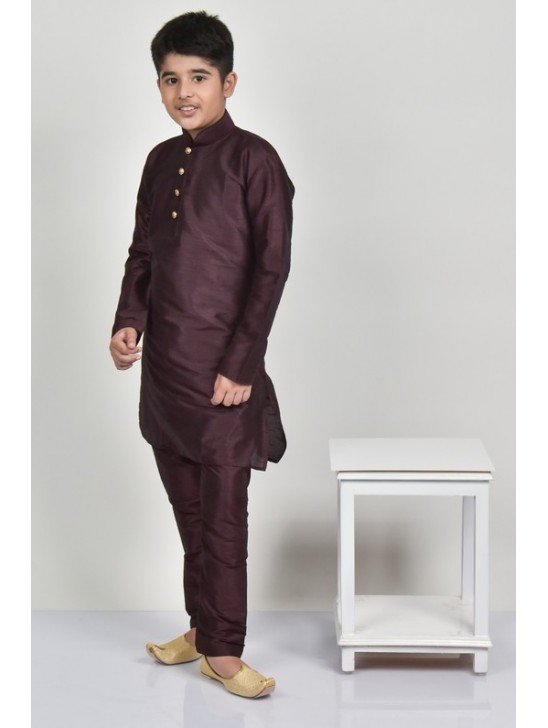 Maroon Ethnic Boys Kurta Pajama