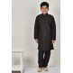Black Modern Style Ethnic Kurta Pajama For Boys