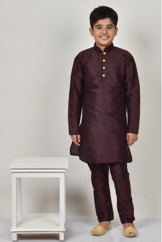 Maroon Ethnic Boys Kurta Pajama