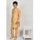 Antique Gold Boys Wedding Kurta Pajama