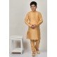 Antique Gold Boys Wedding Kurta Pajama