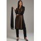 Black Brocade Kurti Style Ready to Wear Pakistani Suit