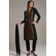 Black Brocade Kurti Style Ready to Wear Pakistani Suit