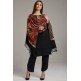 Black Shawl Winter Wear Salwar Suit