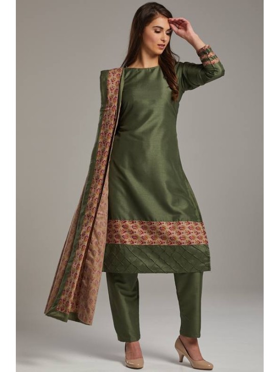 Pista Green Straight Cut Readymade Salwar kameez