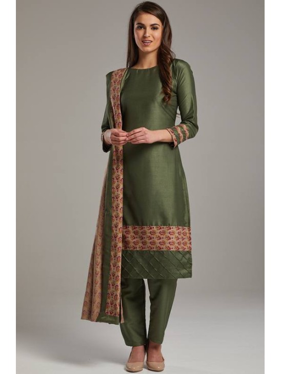 Pista Green Straight Cut Readymade Salwar kameez