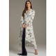 White C Cut Kurta Floral Printed Designer Suit