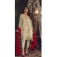 LIGHT YELLOW LUXURIOUS CHIFFON EMBROIDERED PUNJABI STYLE READYMADE SUIT (Large)