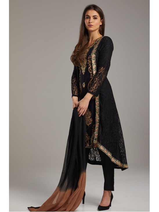 BLACK INDIAN ETHNIC TRENDY READYMADE SALWAR KAMEEZ