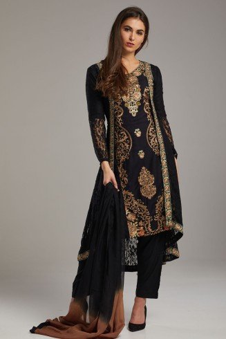 BLACK INDIAN ETHNIC TRENDY READYMADE SALWAR KAMEEZ 