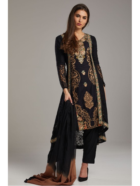 BLACK INDIAN ETHNIC TRENDY READYMADE SALWAR KAMEEZ