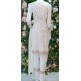 WHITE RICH LINEN FABRIC READYMADE PAKISTANI SALWAR KAMEEZ