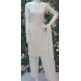 MAGNIFICENT WHITE LINEN READYMADE PAKISTANI SALWAR SUIT