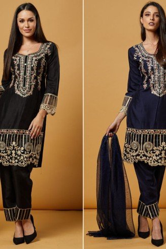 PAKISTANI DESIGNER READYMADE LINEN SHALWAR KAMEEZ