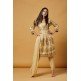 Gold Frock Salwar Suit Readymade Pakistani Wedding Dress