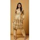 Gold Frock Salwar Suit Readymade Pakistani Wedding Dress