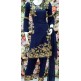 NAVY BLUE PAKISTANI DESIGNER READYMADE LINEN SUIT