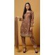 Tawny Birch Brown Embroidered Pakistani Street Style Salwar Kameez