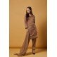 Tawny Birch Brown Embroidered Pakistani Street Style Salwar Kameez