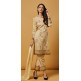 Beige Floral Embroidered Ready To Wear Salwar Kameez