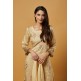 Beige Floral Embroidered Ready To Wear Salwar Kameez