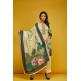 Sunshine Yellow Floral Printed Silk Salwar Kameez