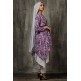 Grey and Purple Paisley Printed Jacket Suit Pakistani Designer Dress