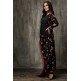 Black Floral Printed Jacket Suit Indian Formal Dress